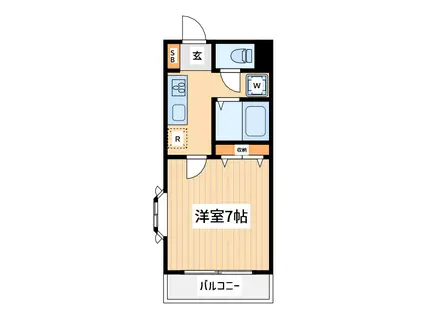 丹木田口ビル(1K/3階)の間取り写真