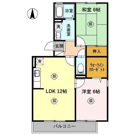 ルミエール(2LDK/3階)の間取り写真