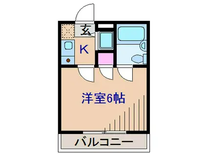 DORMITORY GOKOH(1K/2階)の間取り写真