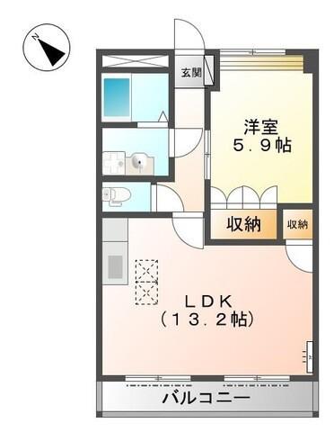 サザンコート26(1LDK/1階)の間取り写真