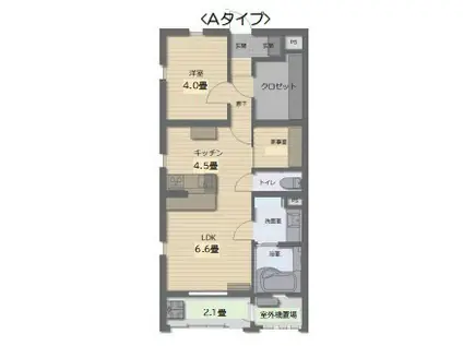 PHARAOH(1LDK/4階)の間取り写真