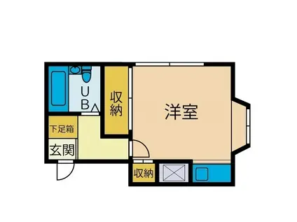 ジュネパレス座間第7(1K/1階)の間取り写真