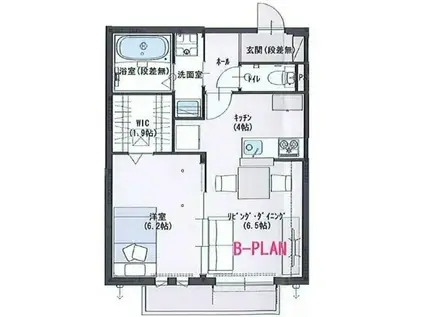 CASA ERBEN(1LDK/2階)の間取り写真