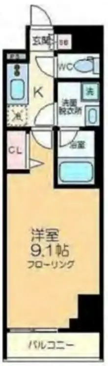 レガリス門前仲町パークサイド 3階階 間取り