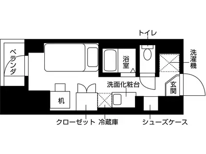 CLASSY BASE 両国(ワンルーム/6階)の間取り写真