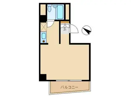 ライオンズマンション王子第三(1K/2階)の間取り写真