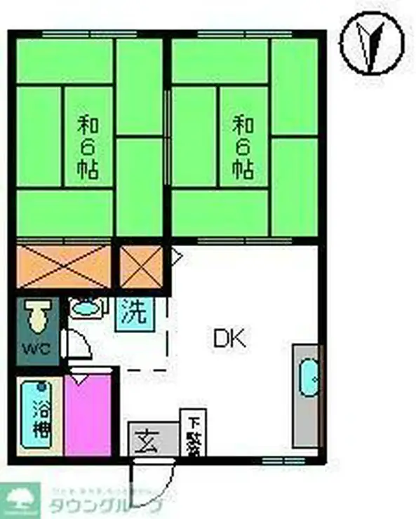 ジュネス西八 2階階 間取り