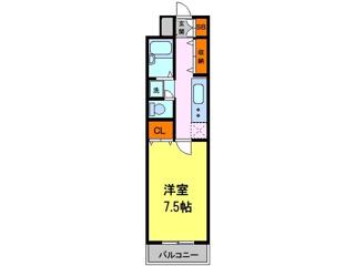 スマート花屋敷(1K/2階)の間取り写真