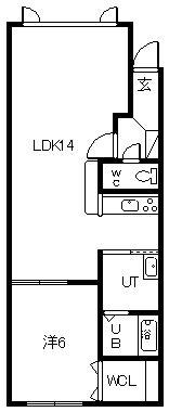 LA MAISON9条通(1LDK/1階)の間取り写真