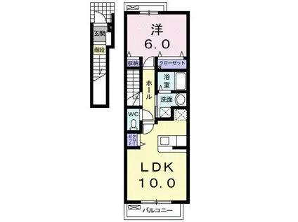 すまいるびれっじ(1LDK/2階)の間取り写真