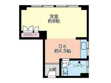 第2福原マンション(ワンルーム/3階)の間取り写真