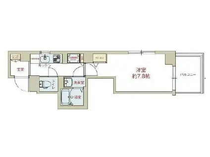 ドルチェヴィータ両国(1K/11階)の間取り写真