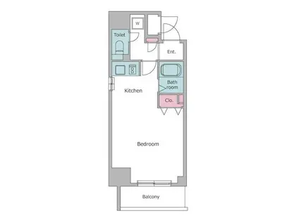 レジディア大井町(ワンルーム/2階)の間取り写真