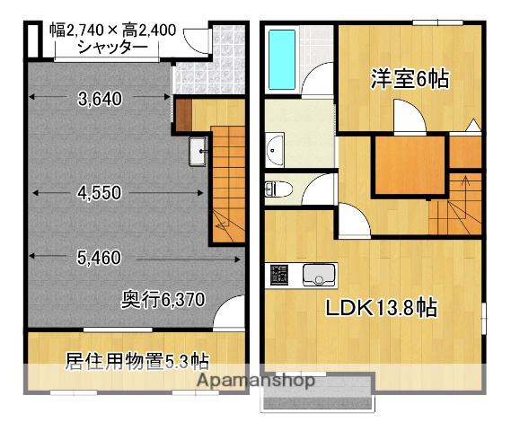 リーガ七沢(1LDK/2階)の間取り写真