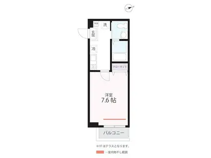 ハーミットクラブハウス羽田(1K/2階)の間取り写真