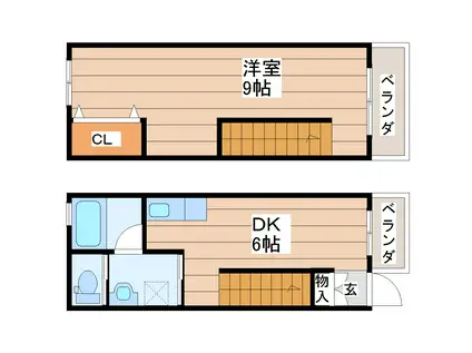 キャトルセゾンII(1DK/1階)の間取り写真