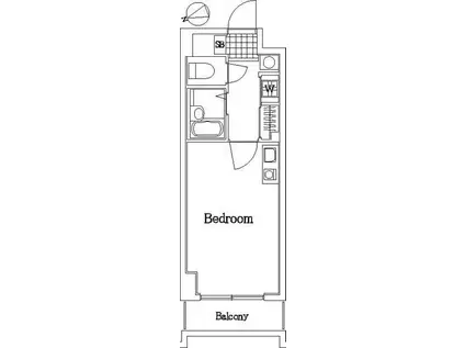 パークステージ亀戸北(ワンルーム/2階)の間取り写真