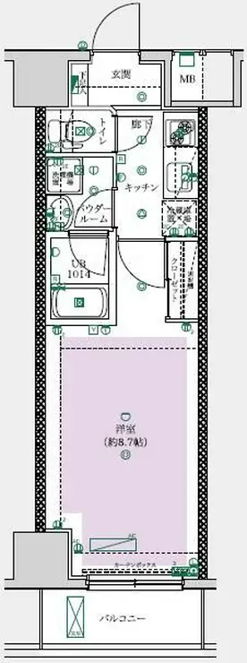 フェルクルールプレスト町屋駅前 4階階 間取り