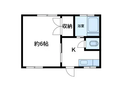 コーポ立石(1K/3階)の間取り写真