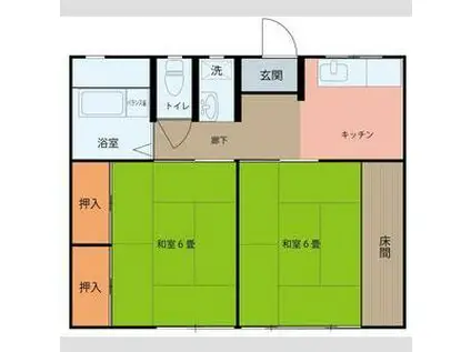 ファミール小田原(2K/1階)の間取り写真