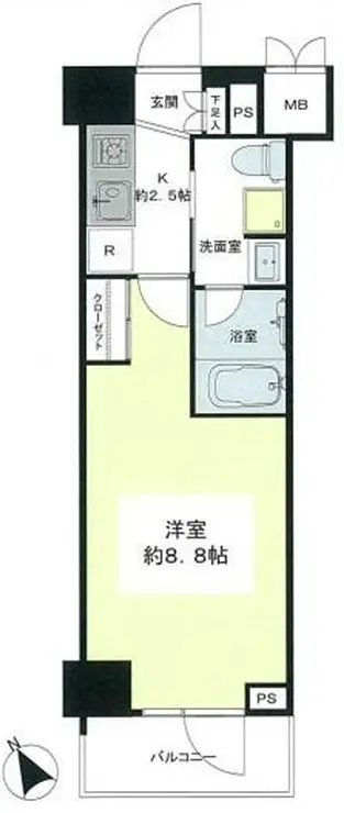 ステージグランデ茅場町 6階階 間取り