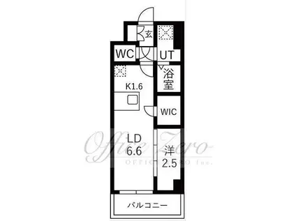 メイクスアート千種ウエスト(1LDK/6階)の間取り写真