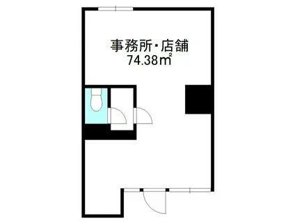 ロワール中央ビル(ワンルーム/1階)の間取り写真