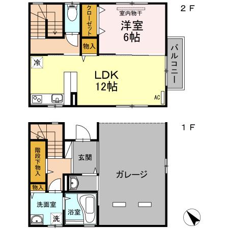 クレールコート(1LDK/1階)の間取り写真