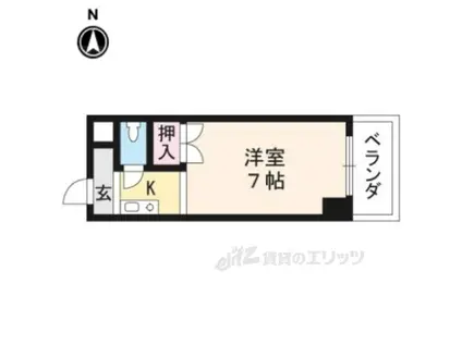 ベルジュ56(1K/3階)の間取り写真