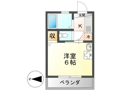 JEWEL(1K/3階)の間取り写真