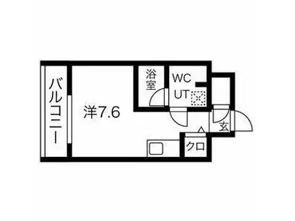 クラリッサ横浜ノワール(ワンルーム/4階)の間取り写真