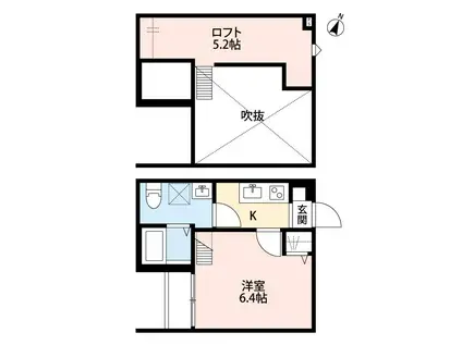 ヴェルデ美園(1K/1階)の間取り写真