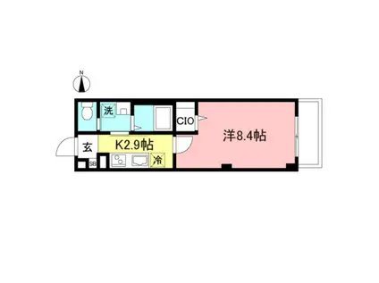 STARHILLS吉祥寺(1K/1階)の間取り写真