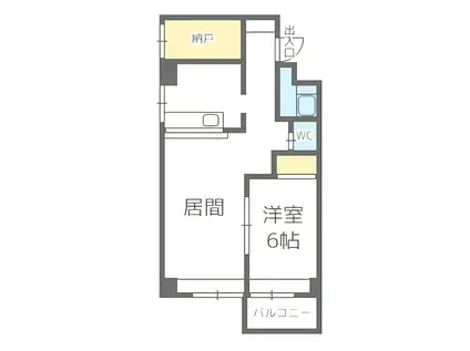 くぼたビル(2DK/3階)の間取り写真