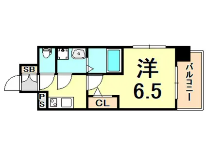 エスプレイス神戸フォルムスクエア(1K/4階)の間取り写真