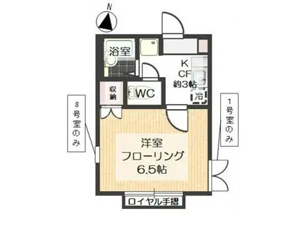 コージーハウス228F(1K/1階)の間取り写真