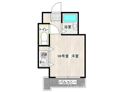 モアフィールド箱崎II(ワンルーム/4階)の間取り写真