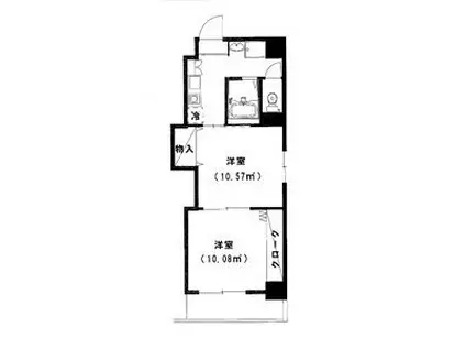 プレステージ名古屋(1LDK/8階)の間取り写真