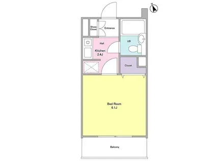 プラザ旗の台(1K/3階)の間取り写真