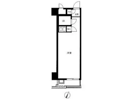 ライオンズプラザ横浜大通公園(ワンルーム/2階)の間取り写真