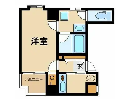 パレステュディオ御茶ノ水湯島駅前(1K/11階)の間取り写真