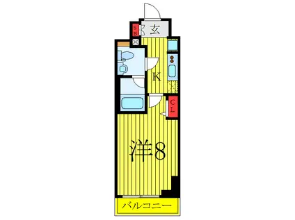 グランドコンシェルジュ池袋本町イースト(1K/4階)の間取り写真