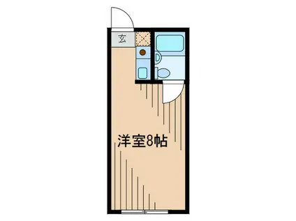 メゾンドロイヤル(ワンルーム/1階)の間取り写真