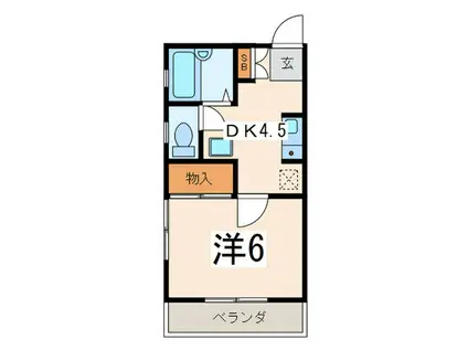 メゾンストリーム(1DK/2階)の間取り写真