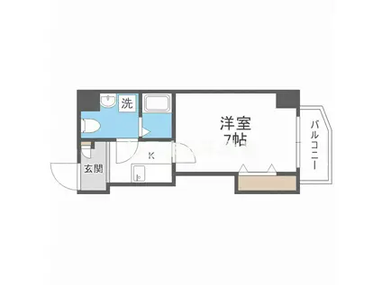 S-FORT大今里西(1K/6階)の間取り写真