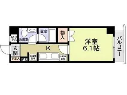 PASSAT(1K/3階)の間取り写真