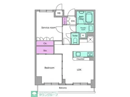レジディア文京音羽(1SLDK/7階)の間取り写真