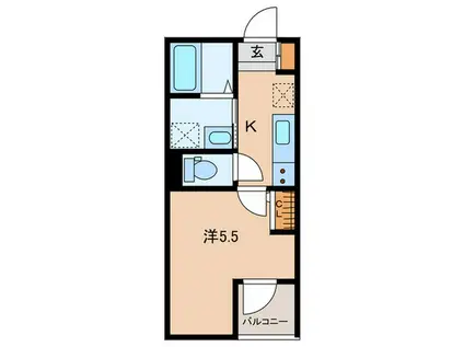 エムポワール(1K/1階)の間取り写真