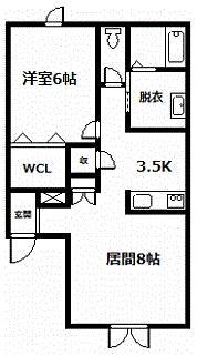 NEXT21-B(1LDK/1階)の間取り写真