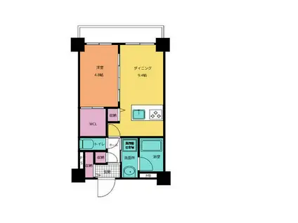 セントラルクレイン高城(1LDK/8階)の間取り写真